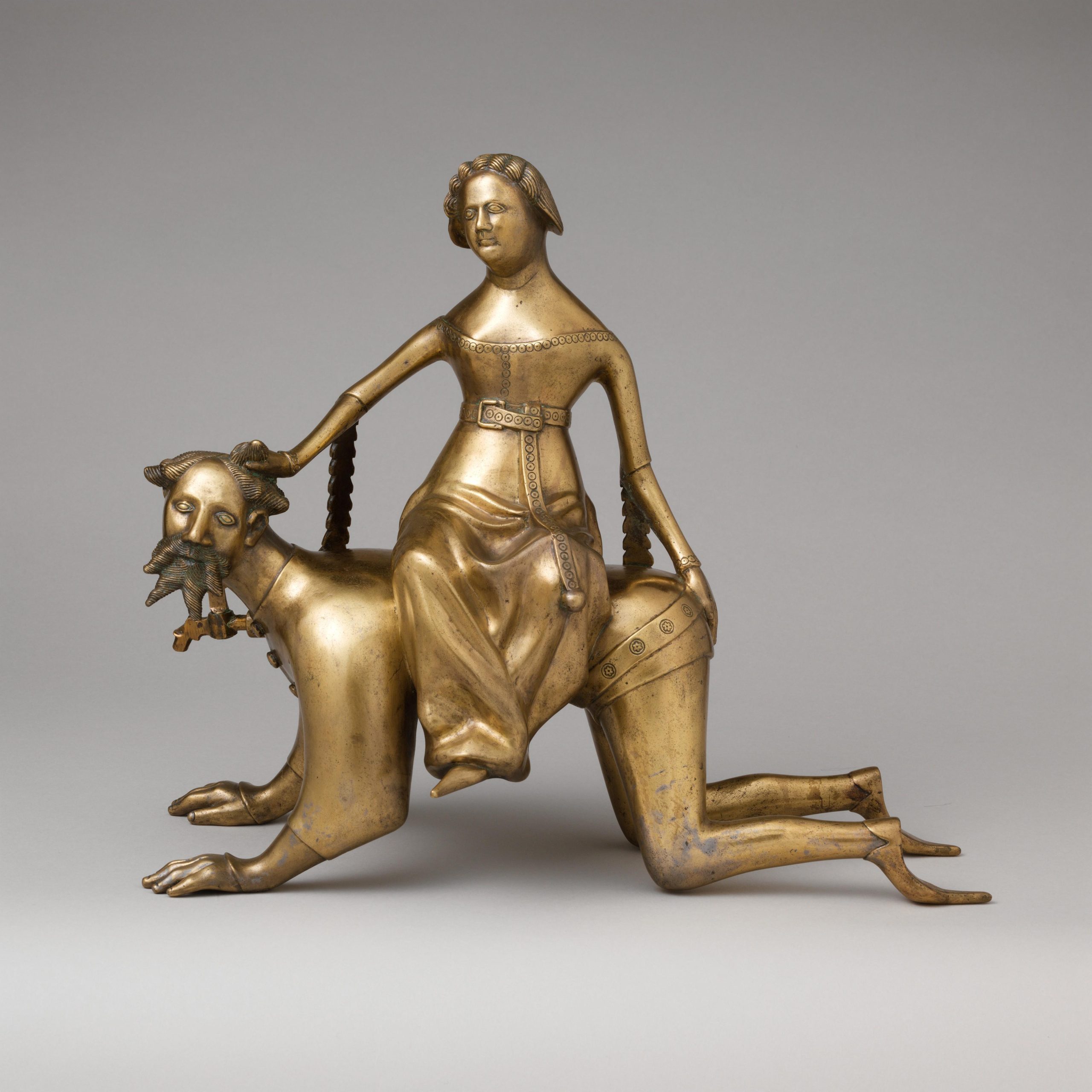 Aquamanile in the Form of Aristotle and Phyllis, Bronze alloy, late 14th or early 15th century - [4000 x 4000]