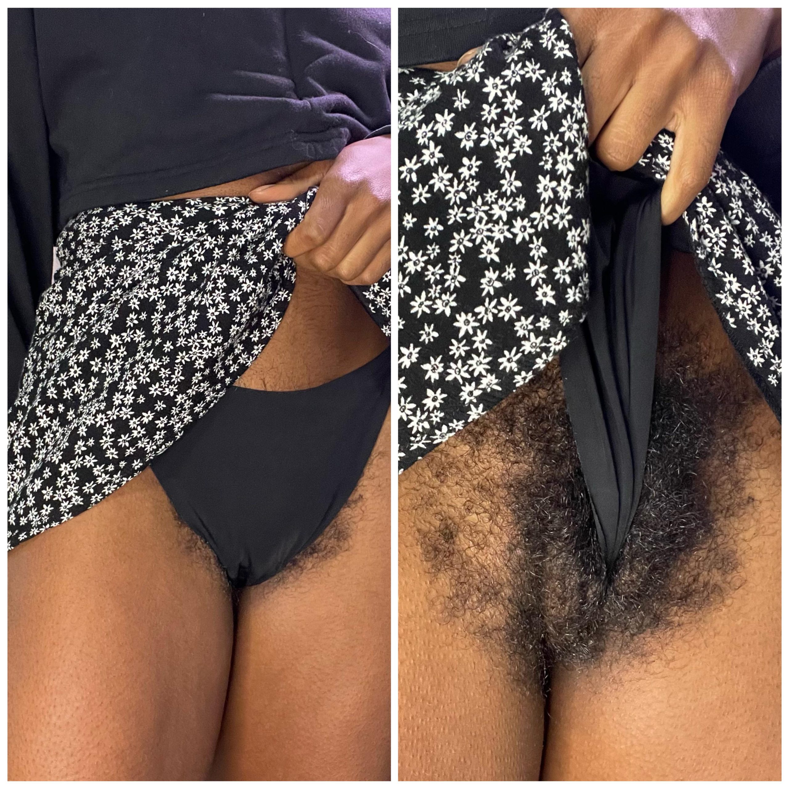 I have a hairy secret hidden under my skirt 🤫