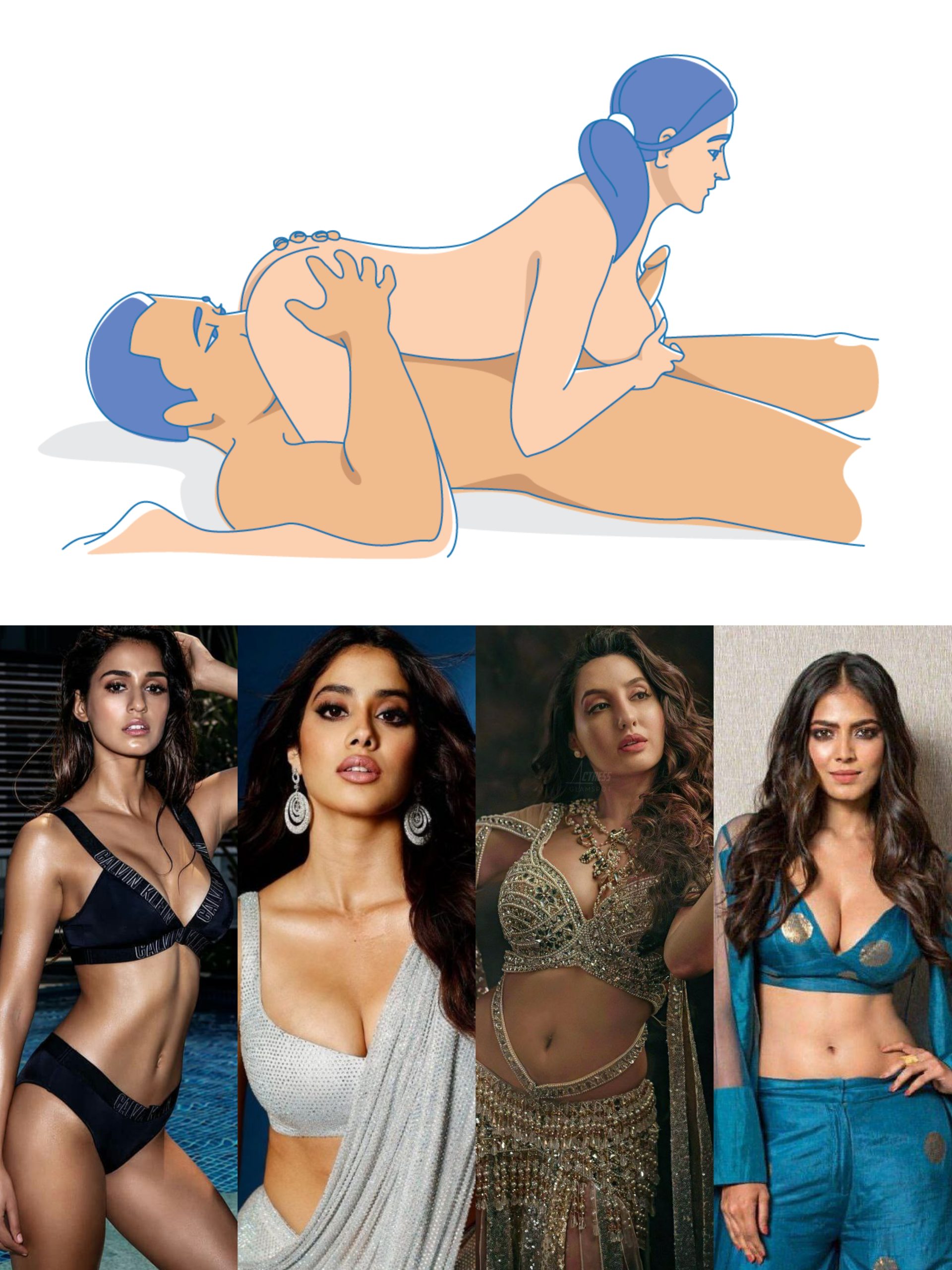 Choose one actress you would do this with 💦💦💞 | Disha Patani, Janhvi Kapoor, Nora Fatehi, Malavika Mohanan