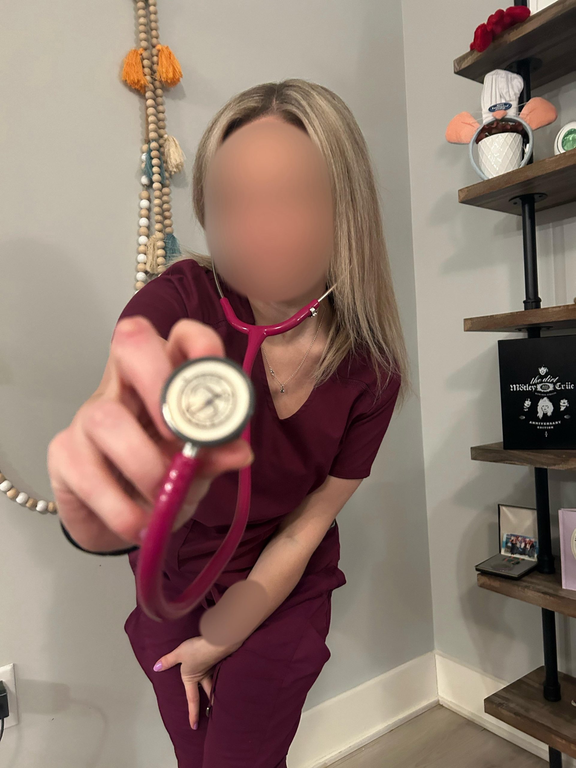 My husband is out of town, can you help “comfort” a lonely nurse