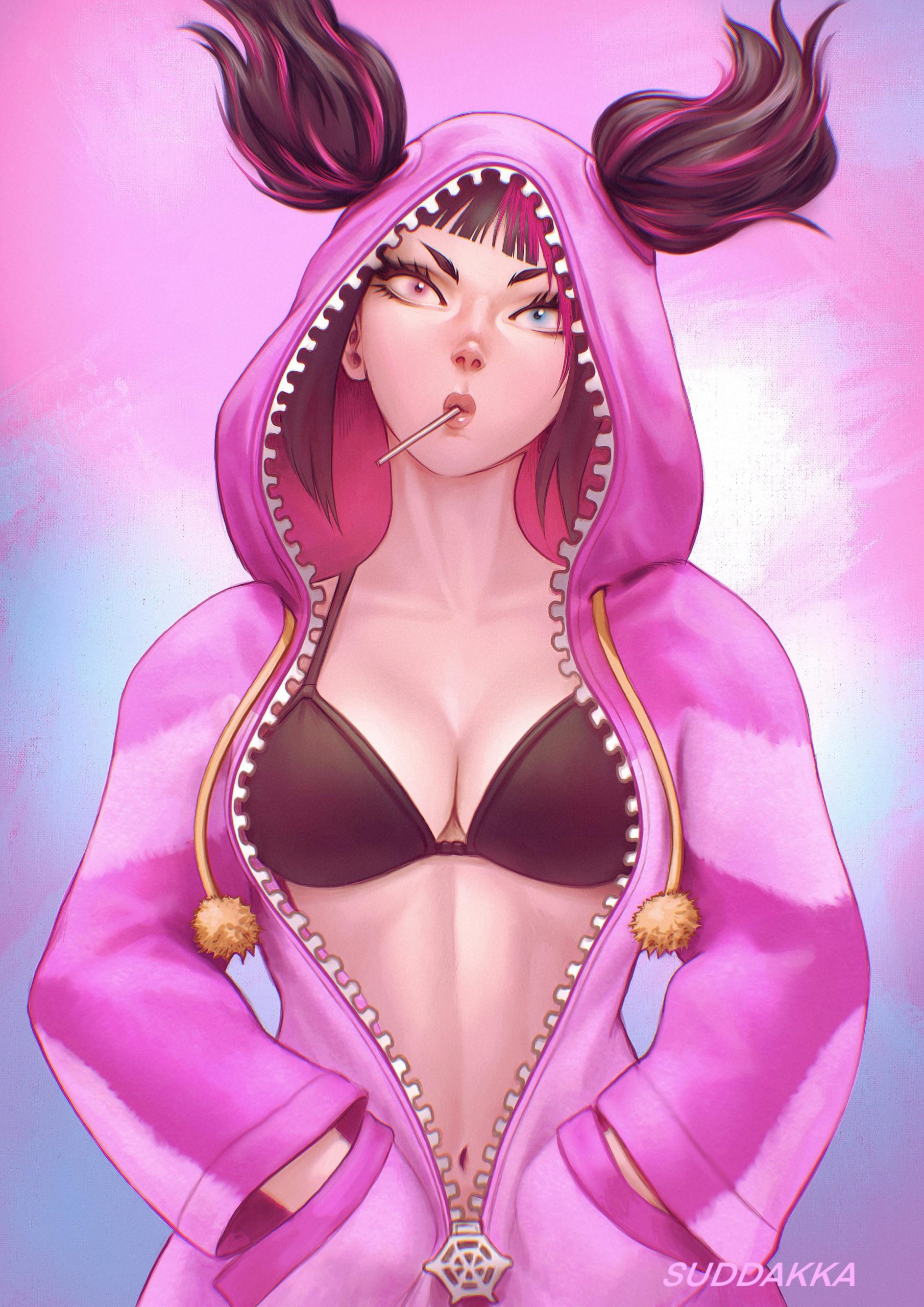 Juri Han on pajamas (Art by me)