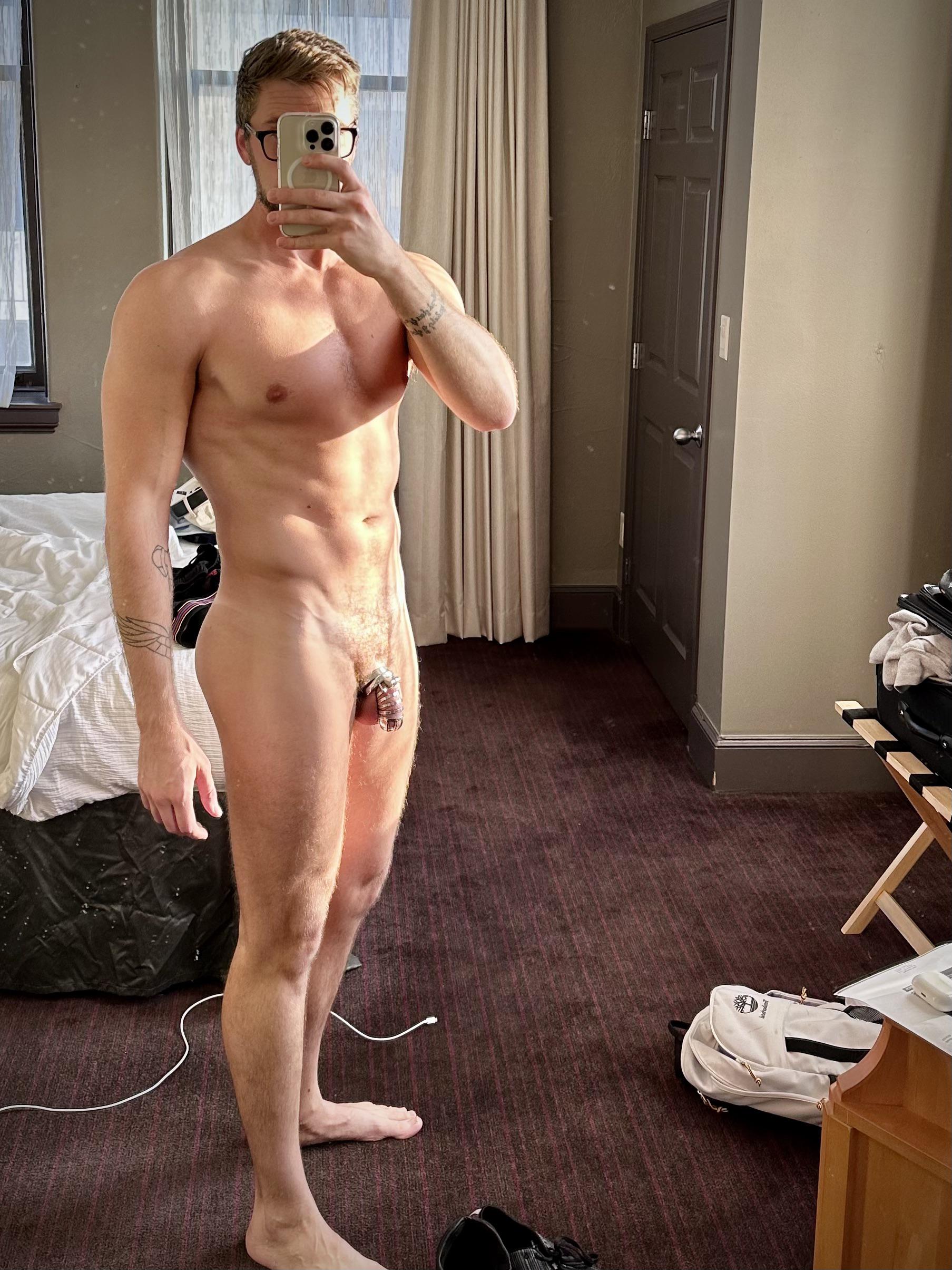 Hotel room is a little messy…