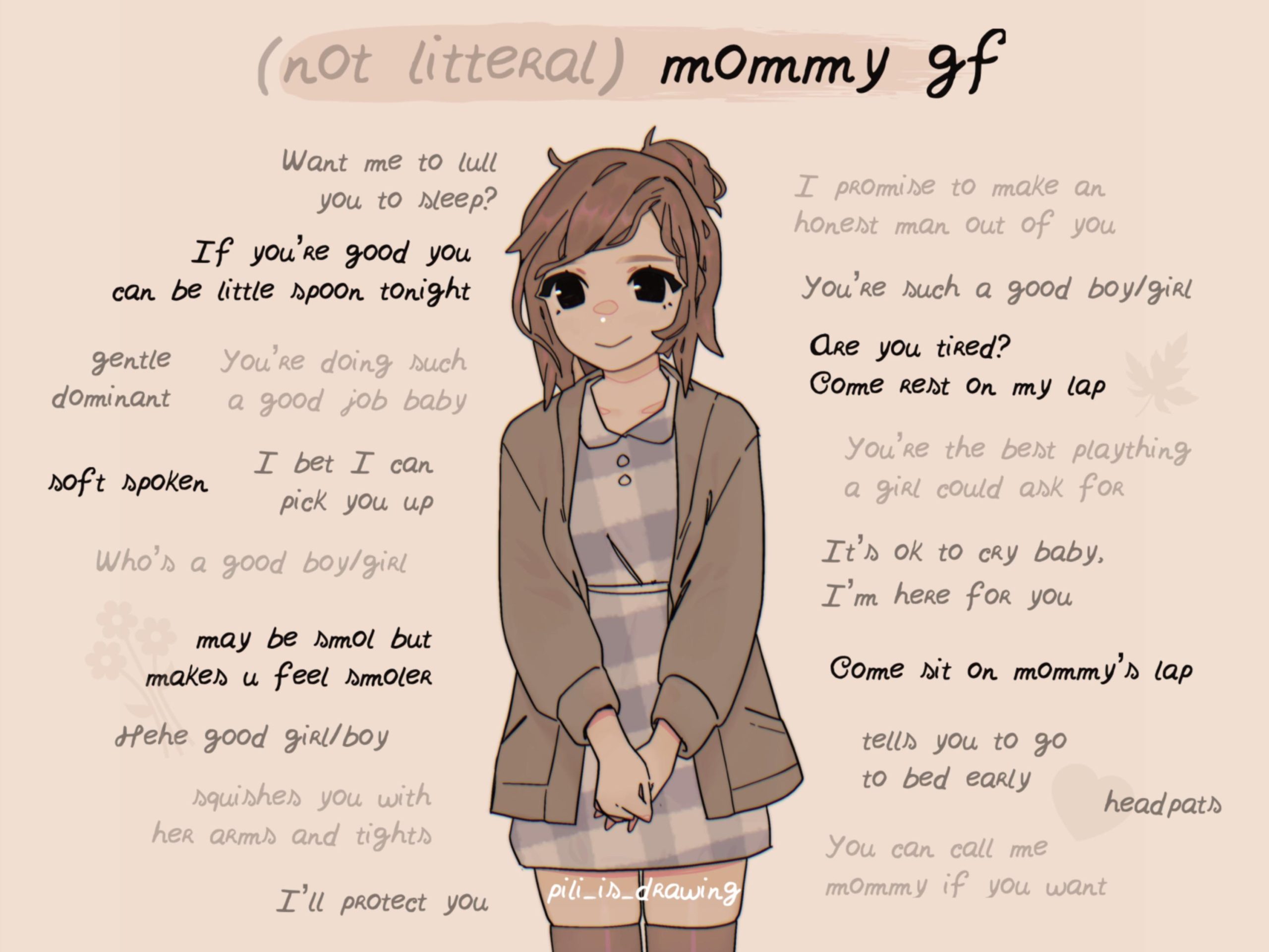 (OC) My version of the mommy gf meme c: what do you think about the drawing/captions?