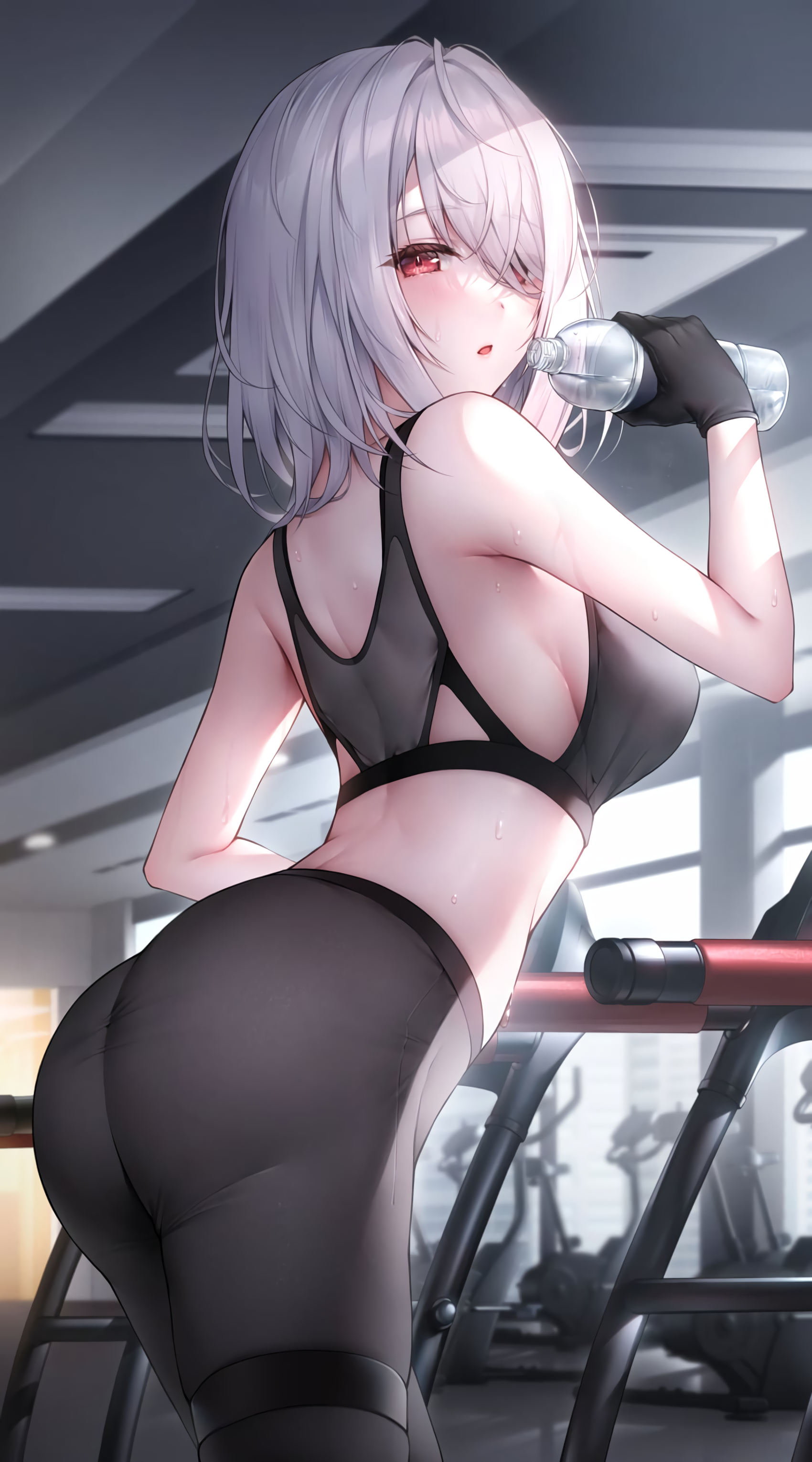 She looks beautiful doing her workout on holiday (oyuwari_u) [Original]