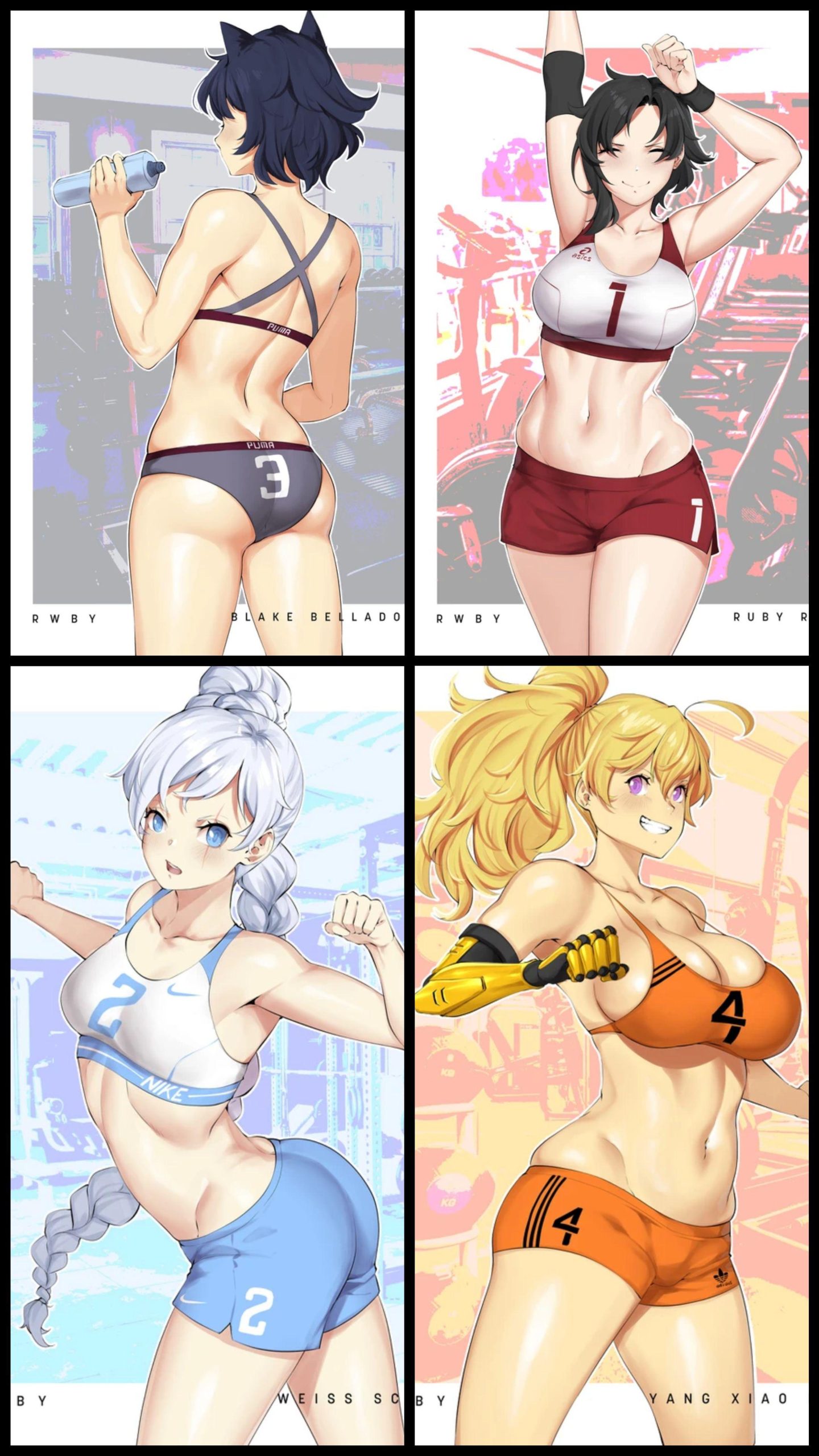 Team RWBY encouraging you to stay active. (lulu-chan)