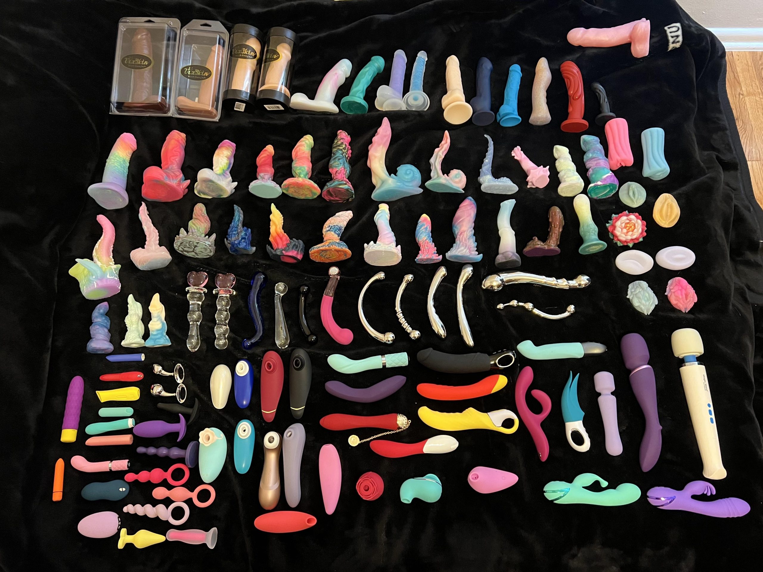 Started a three month no-buy and decided to lay out all my sex toys.