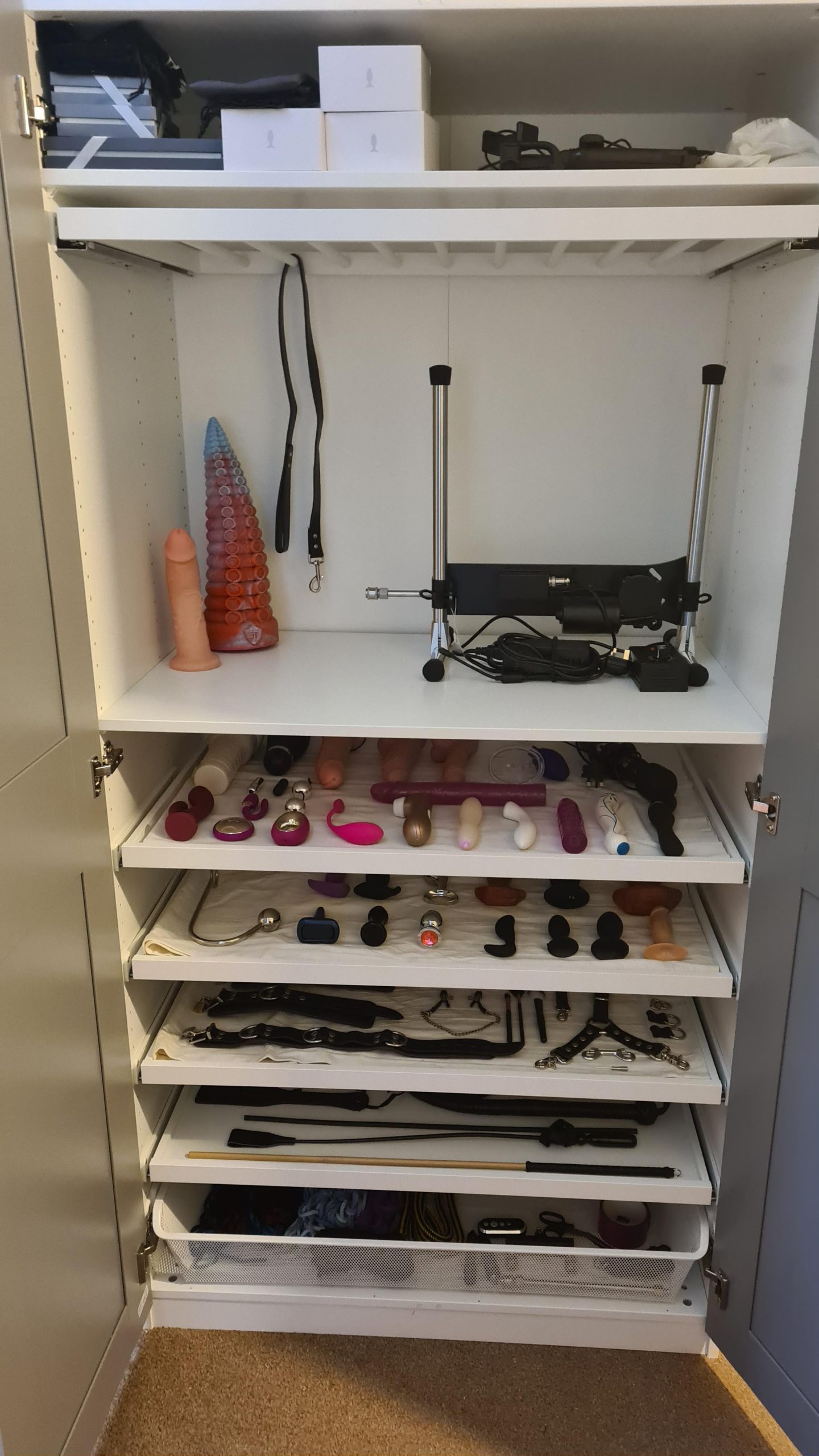 Upgraded storage for our collection. Pax from IKEA.